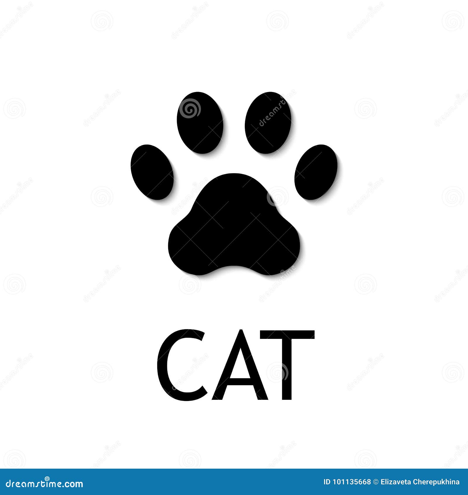 Dog And Cat Paw Print Stock Illustration - Download Image Now