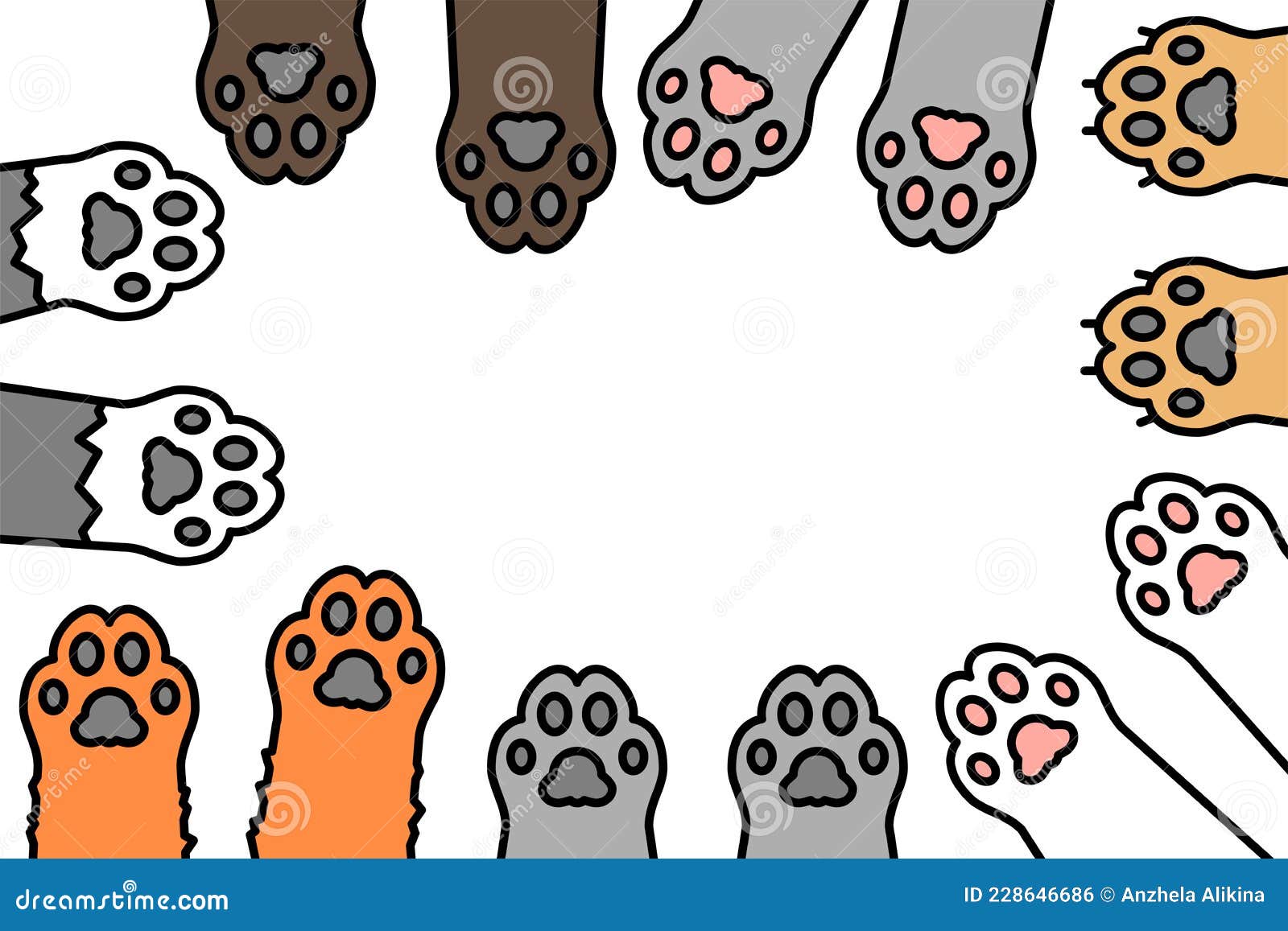 Cat stands in the position of a gopher color line icon. Pictogram