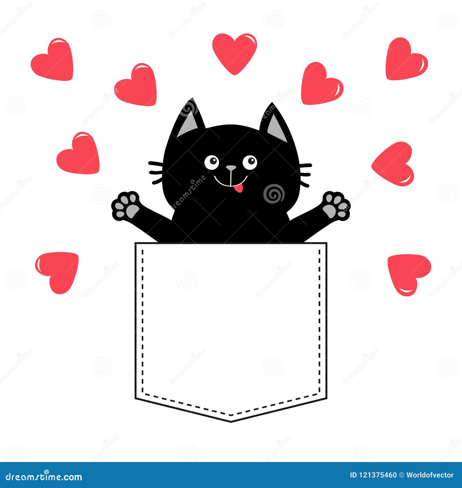 Cat love cute smile hug lover logo icon illustration on