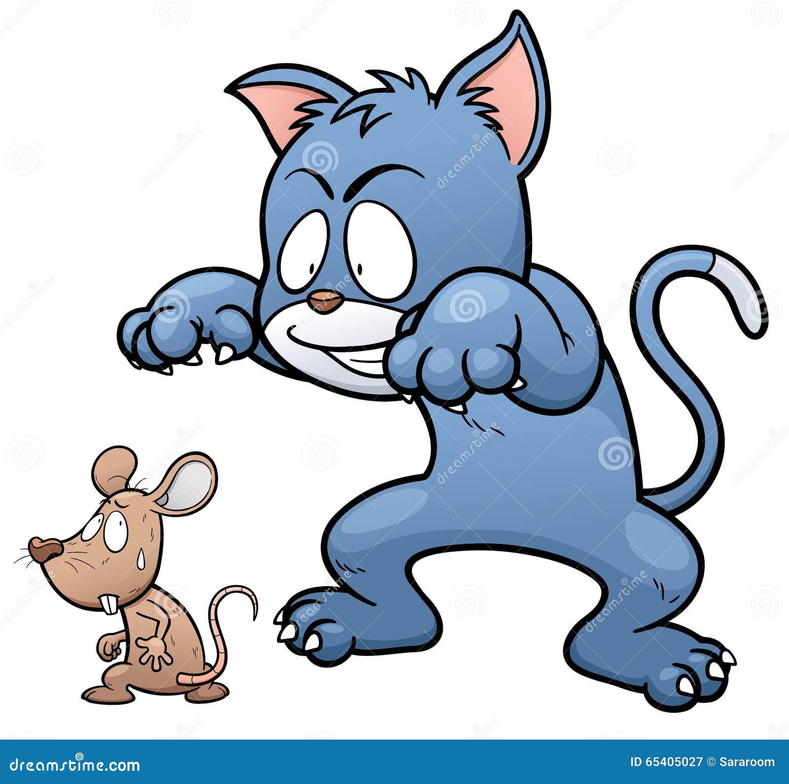 Cat  and rat  stock vector Illustration of caricature 