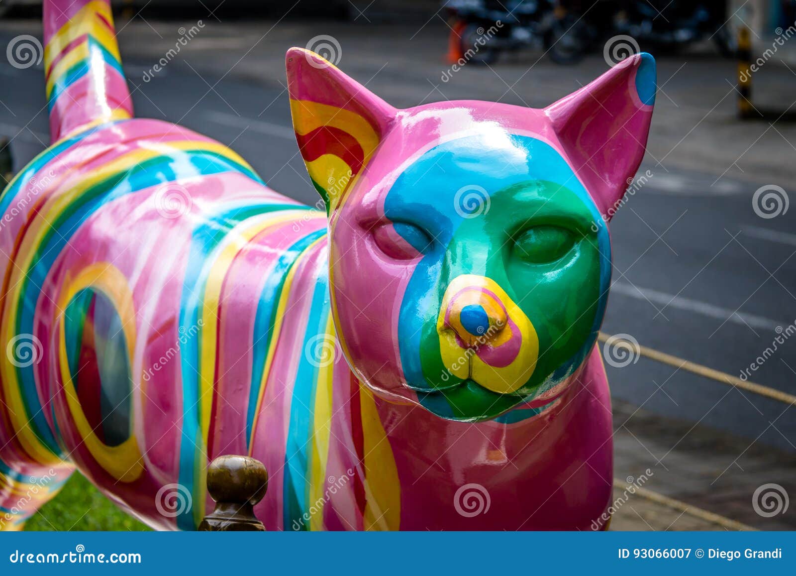 Cat Sculpture at Cats Park Cali, Colombia Editorial Photography