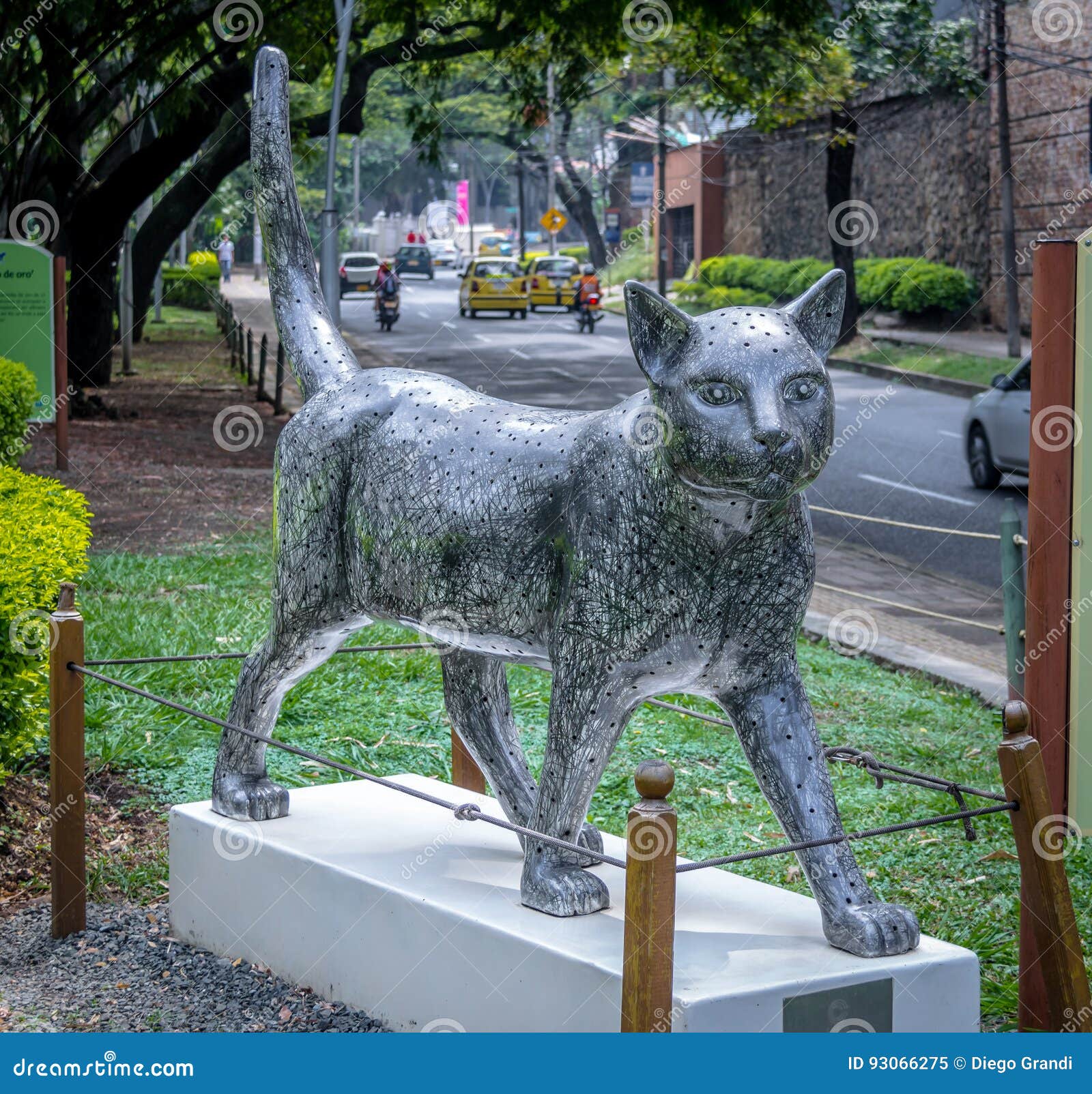 Cat Sculpture at Cats Park Cali, Colombia Editorial Image Image of