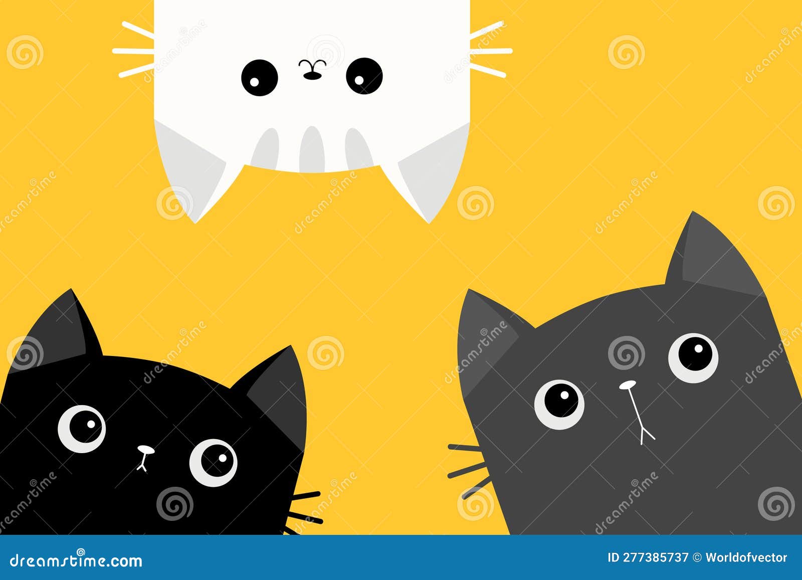 Cute Cat Icon. Gray Kitten Face Head Silhouette. Funny Kawaii