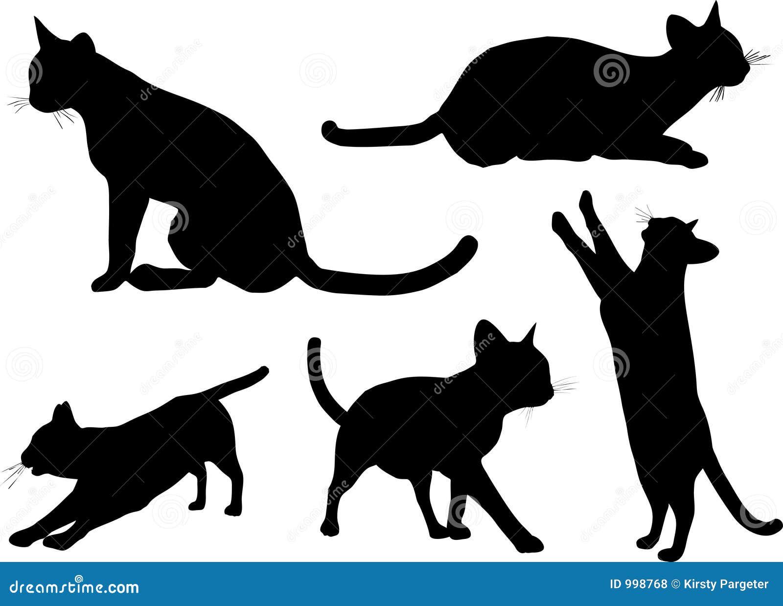 Download Cat silhouettes stock vector. Illustration of digital ...