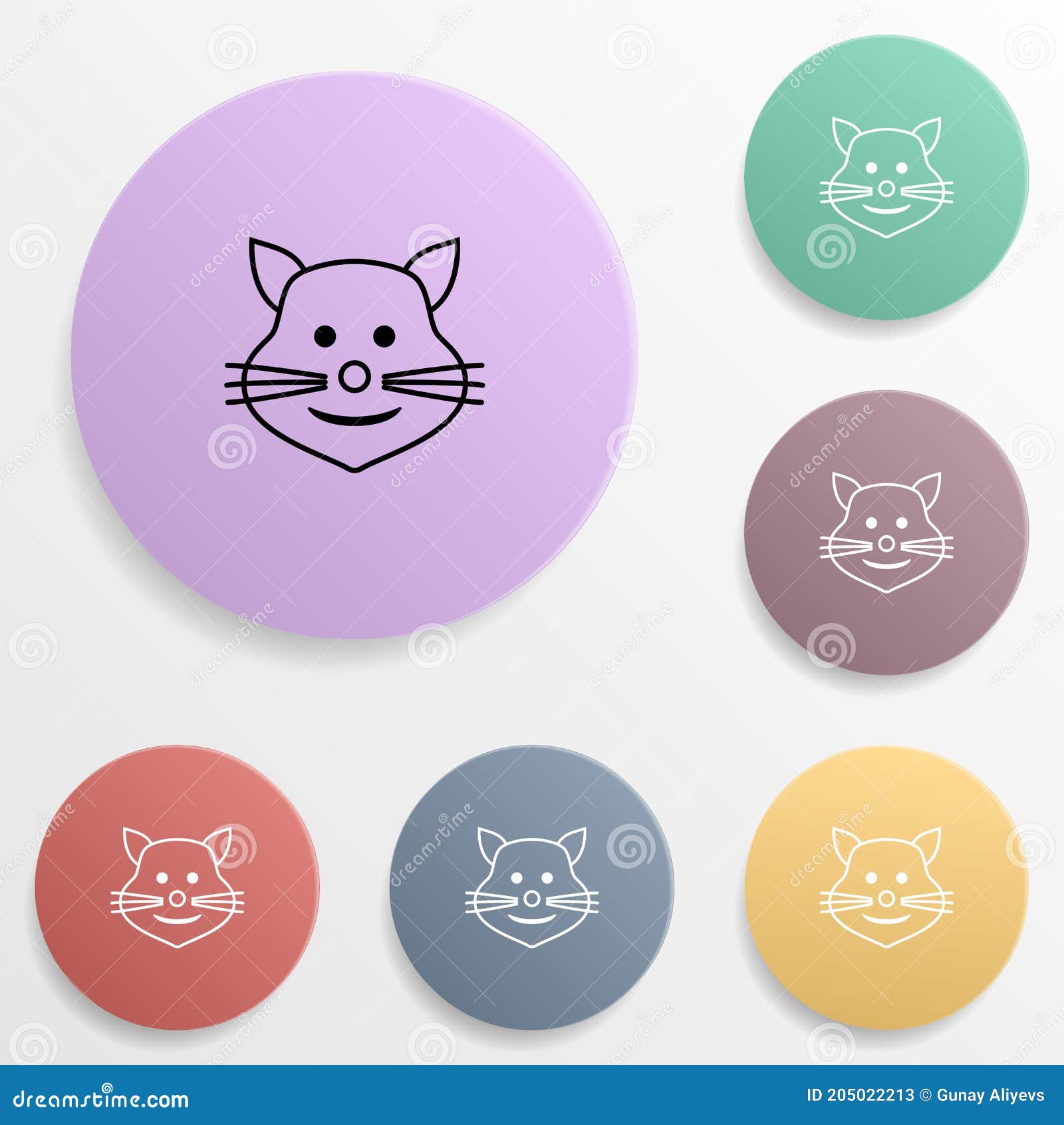 Pair of Cats Icon - Download in Glyph Style