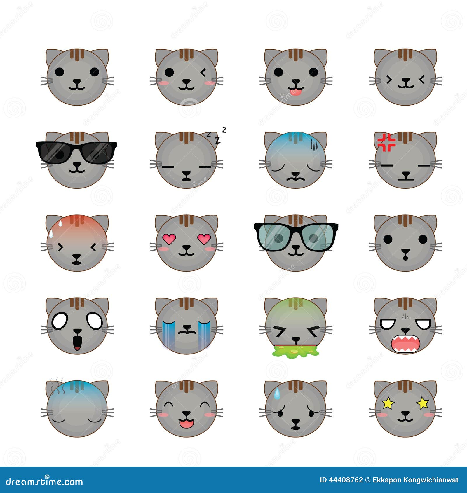 Cat icon set - Stock Illustration [68787650] - PIXTA