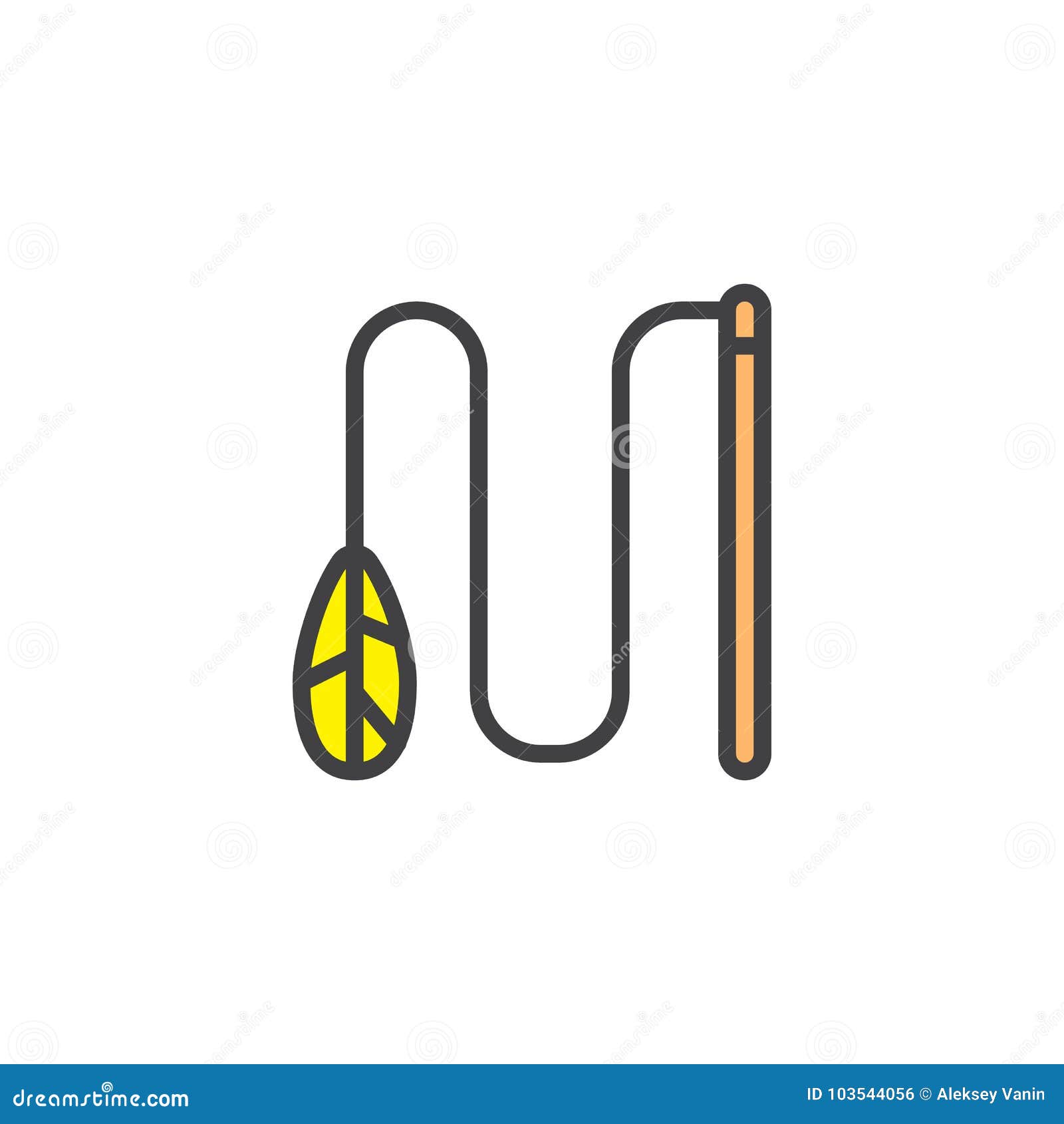 Cat Toy Filled Outline Icon Stock Vector - Illustration of linear