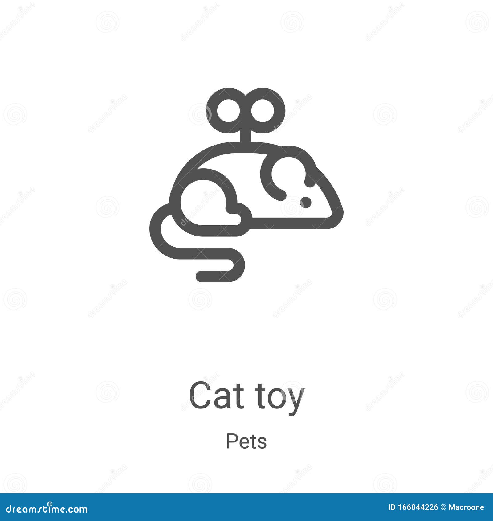 Cat Toy Icon Vector from Pets Collection. Thin Line Cat Toy Outline