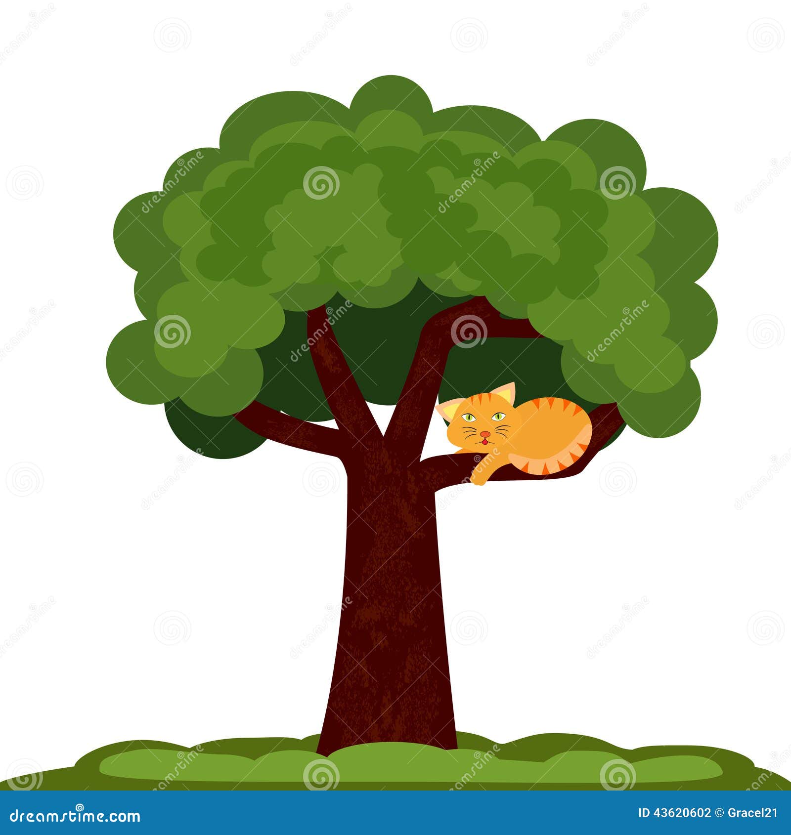 clipart cat in tree - photo #19