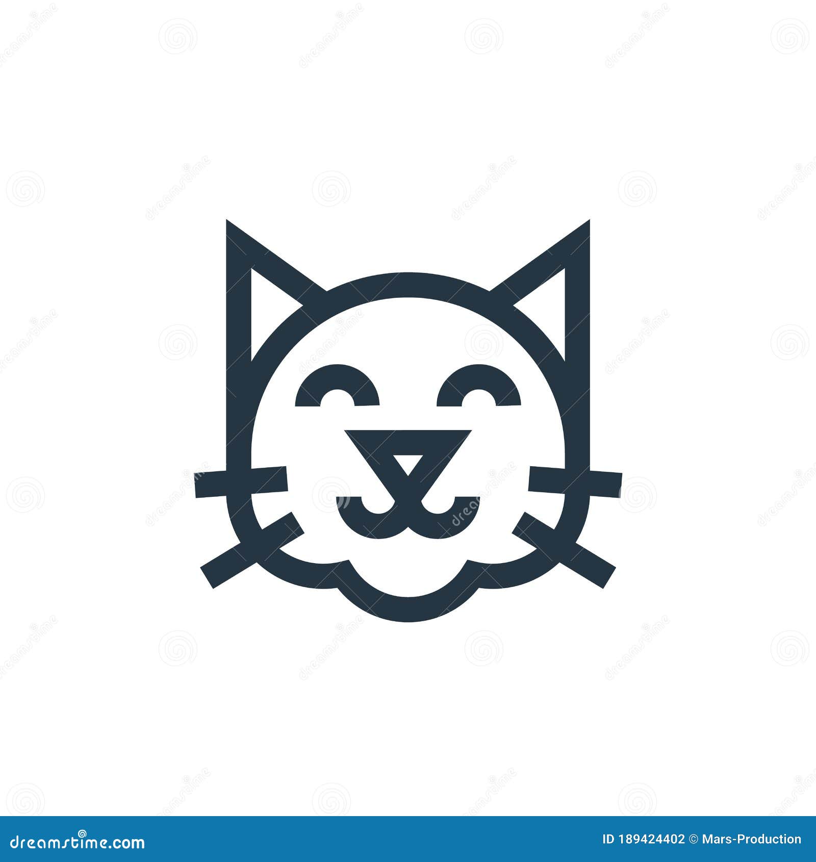 Kitty Vector Icon. Cat symbol isolated on background Stock Vector