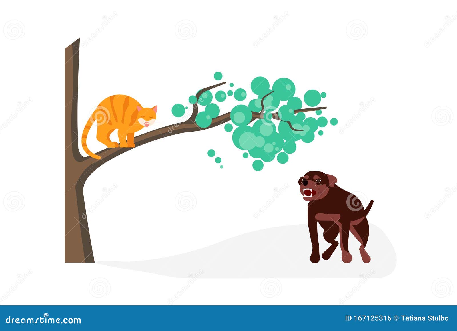 cats and dogs fighting cartoon