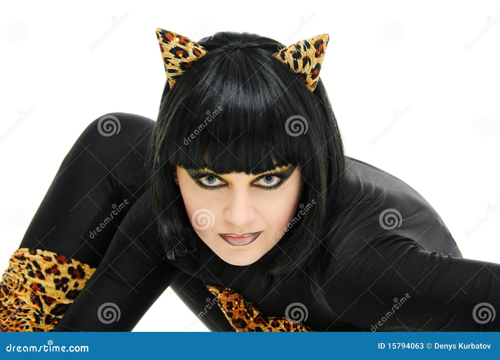 Cat woman stock image. Image of dancer, lady, healthy 15794063