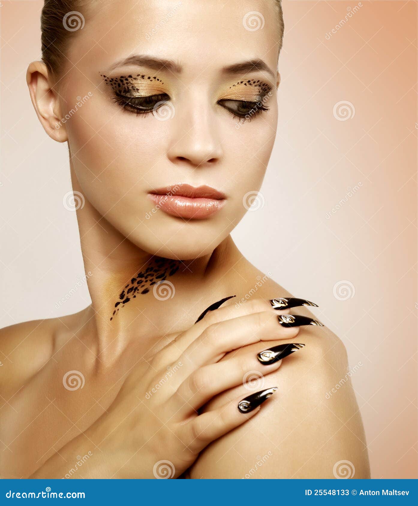 Cat woman stock image. Image of adult, person, glamor - 25548133