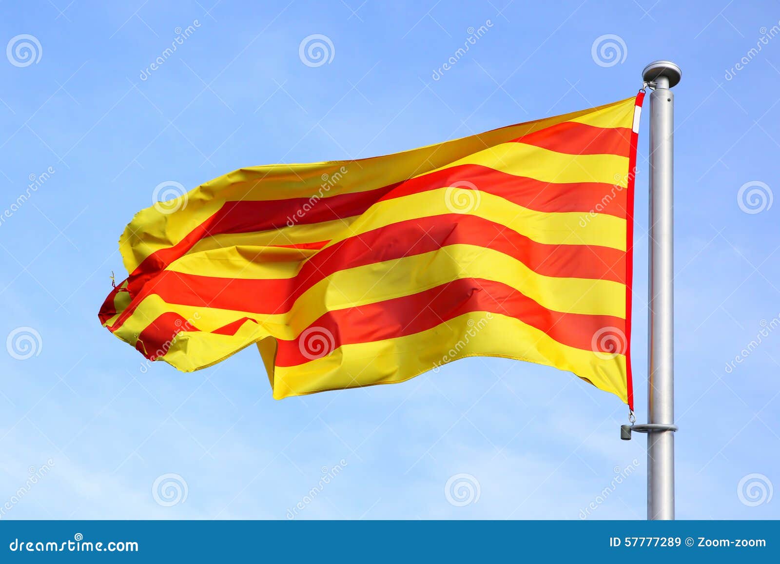 Catalan flag stock image. Image of outdoor, stripes, catalonia - 57777289