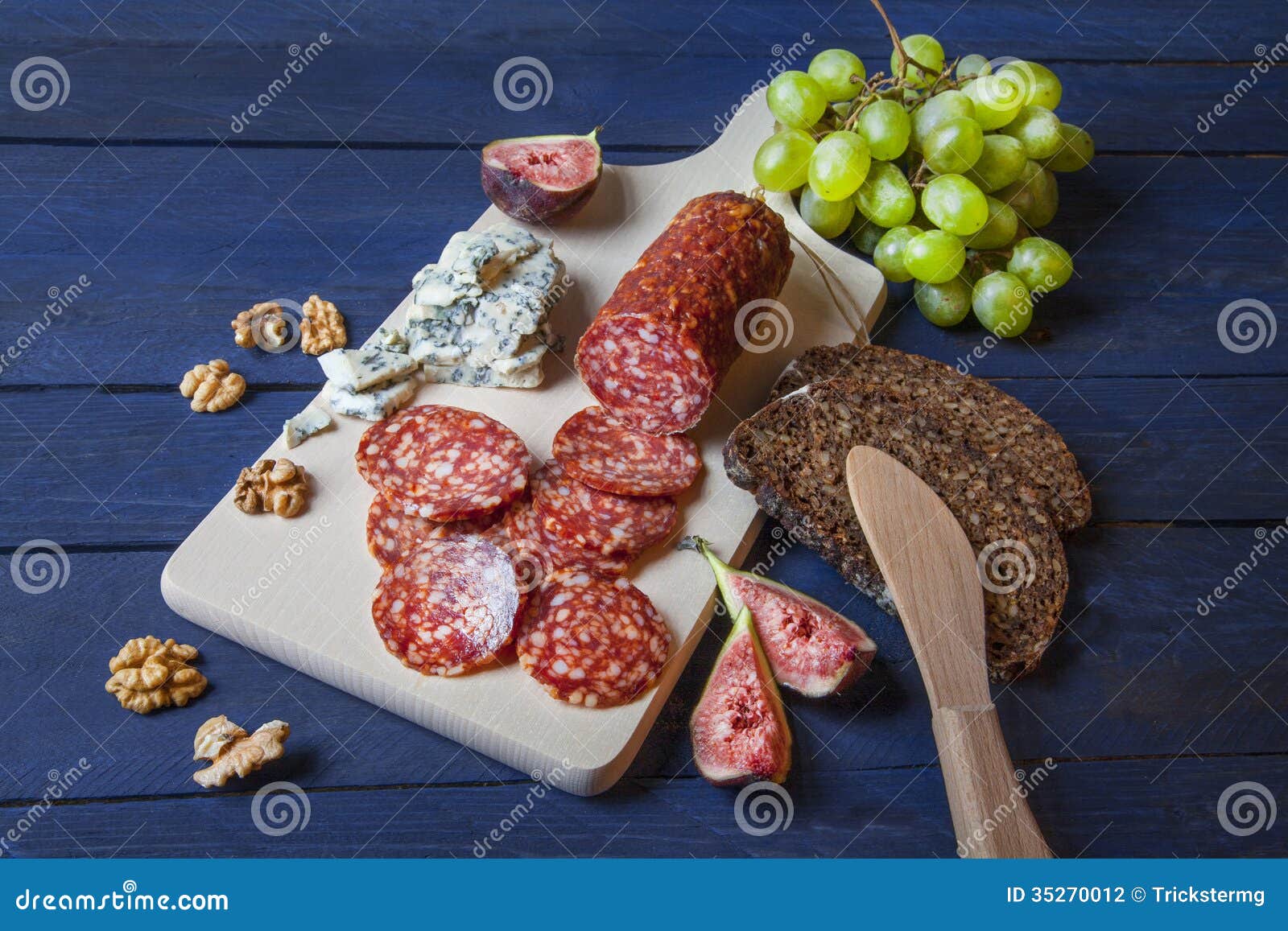 Catalan salami stock photo. Image of chopping, brown 35270012