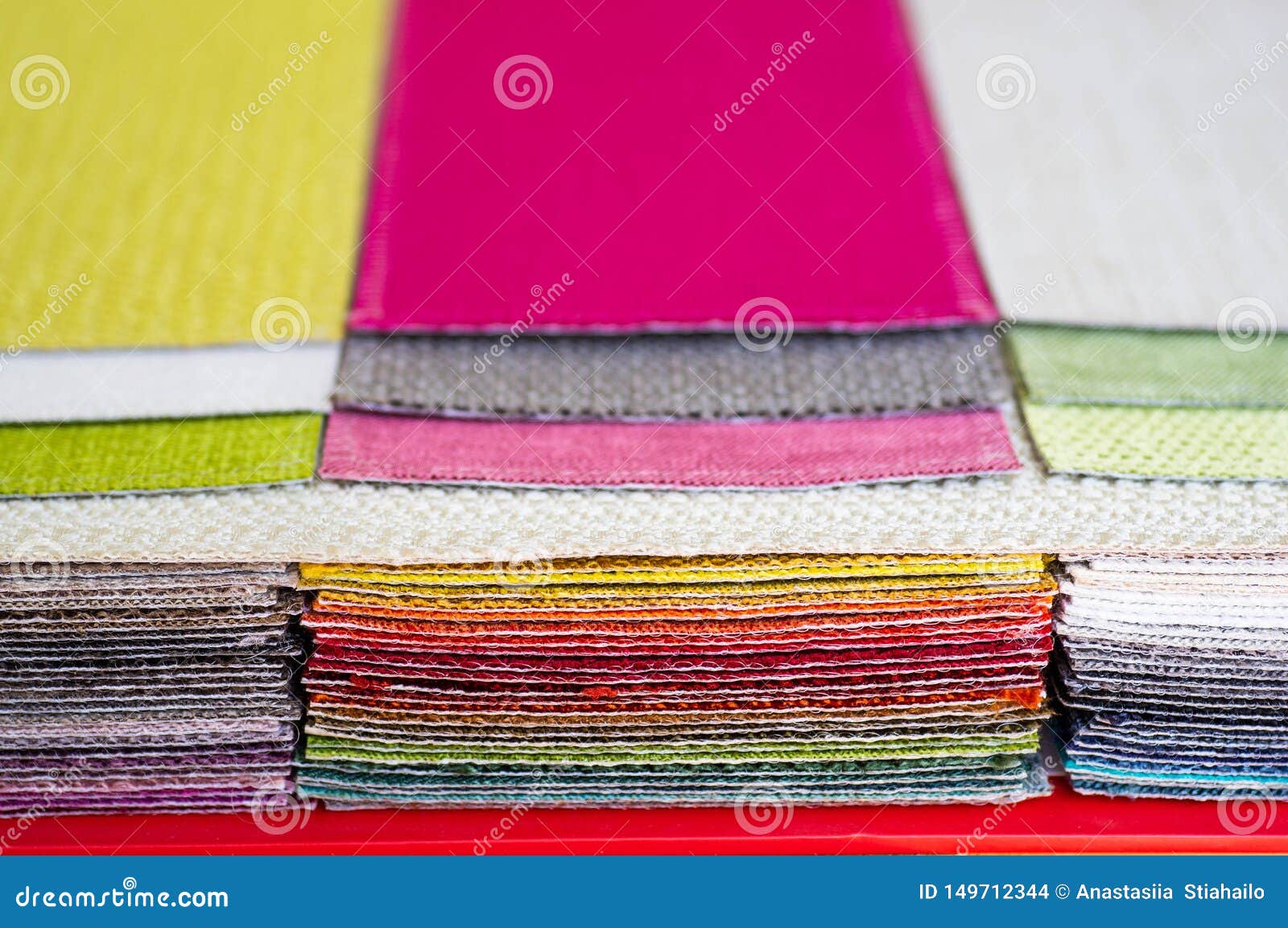 Catalog of Multicolored Cloth from Matting Fabric Texture Background