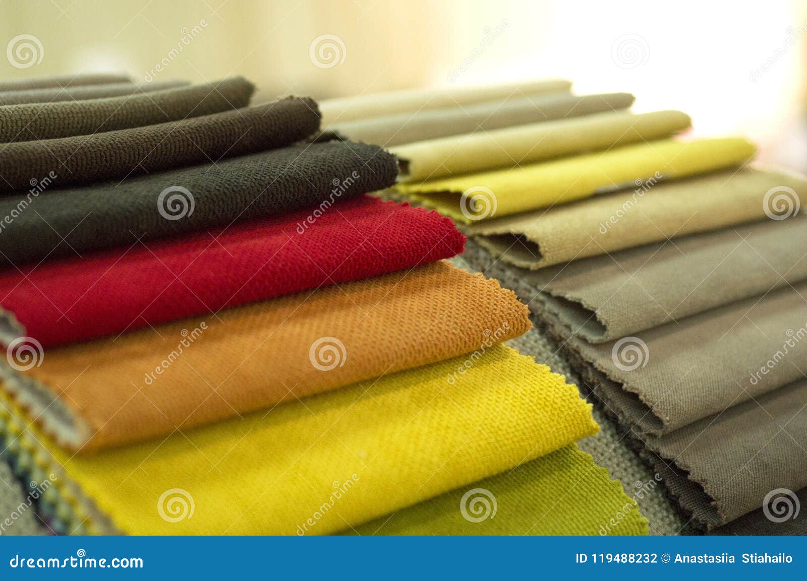 Catalog of Multicolored Cloth from Matting Fabric Texture Background