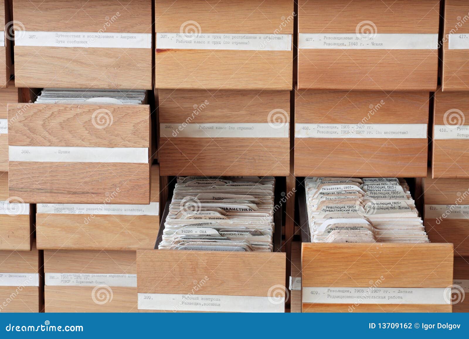 Cataloging stock photo. Image of compartment, depository 13709162