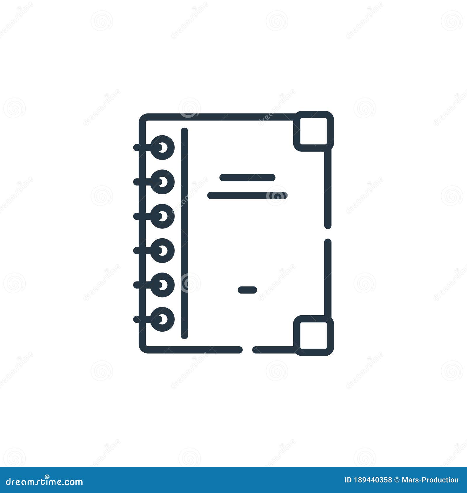 Brochure thin line icon. Catalogue vector illustration isolated on