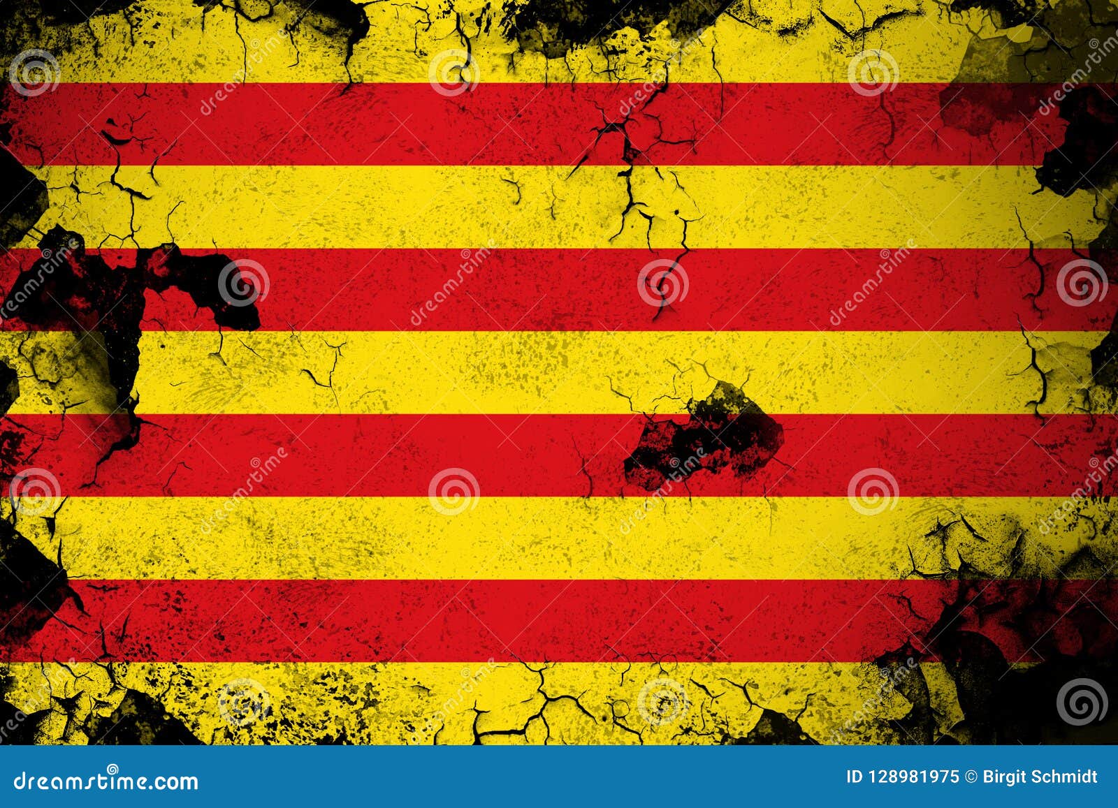 Catalonia Rusty And Grunge Flag Illustration Stock Illustration ...