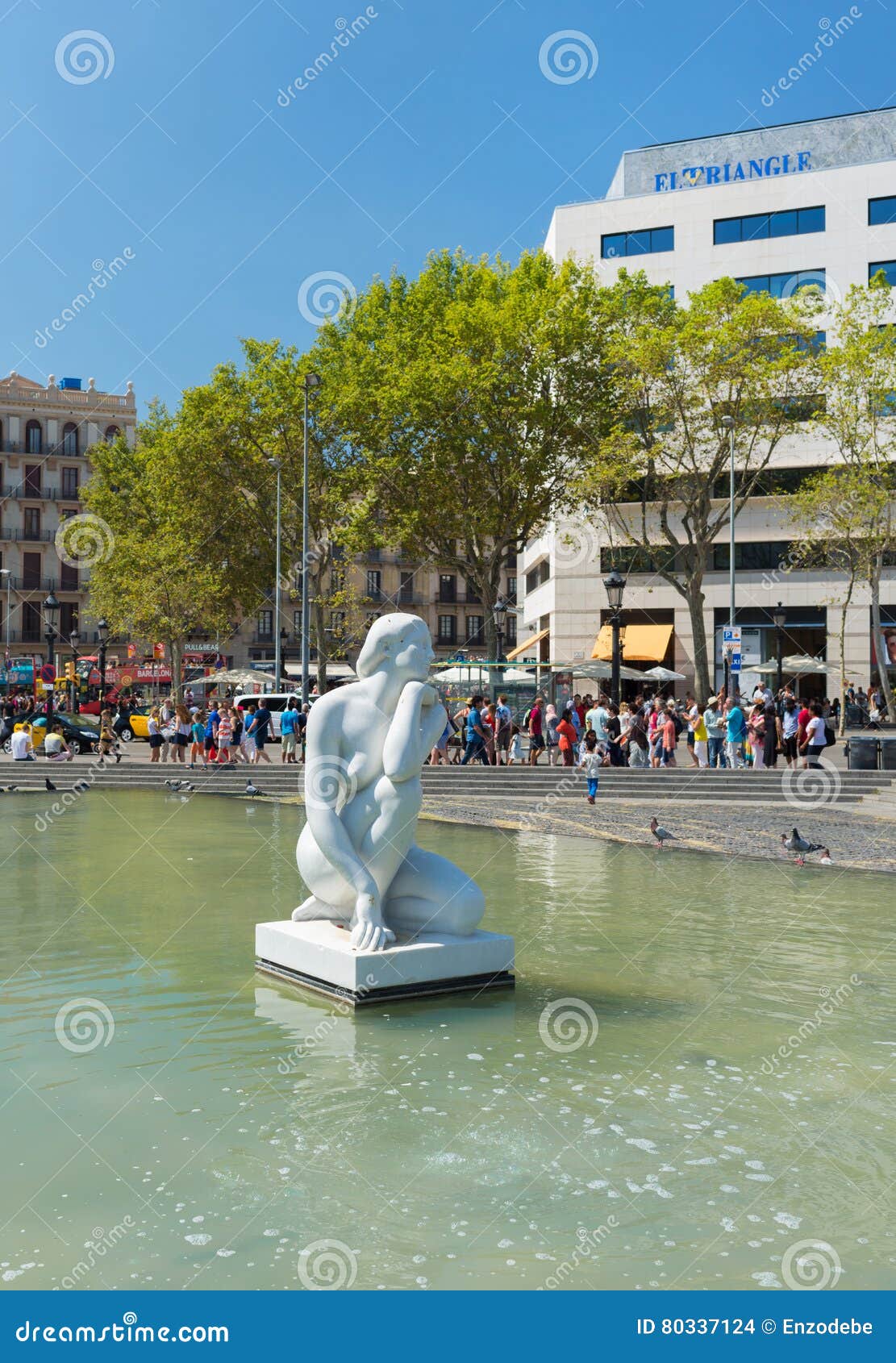 Catalonia Square- Barcelona - Spain Editorial Stock Image - Image of ...