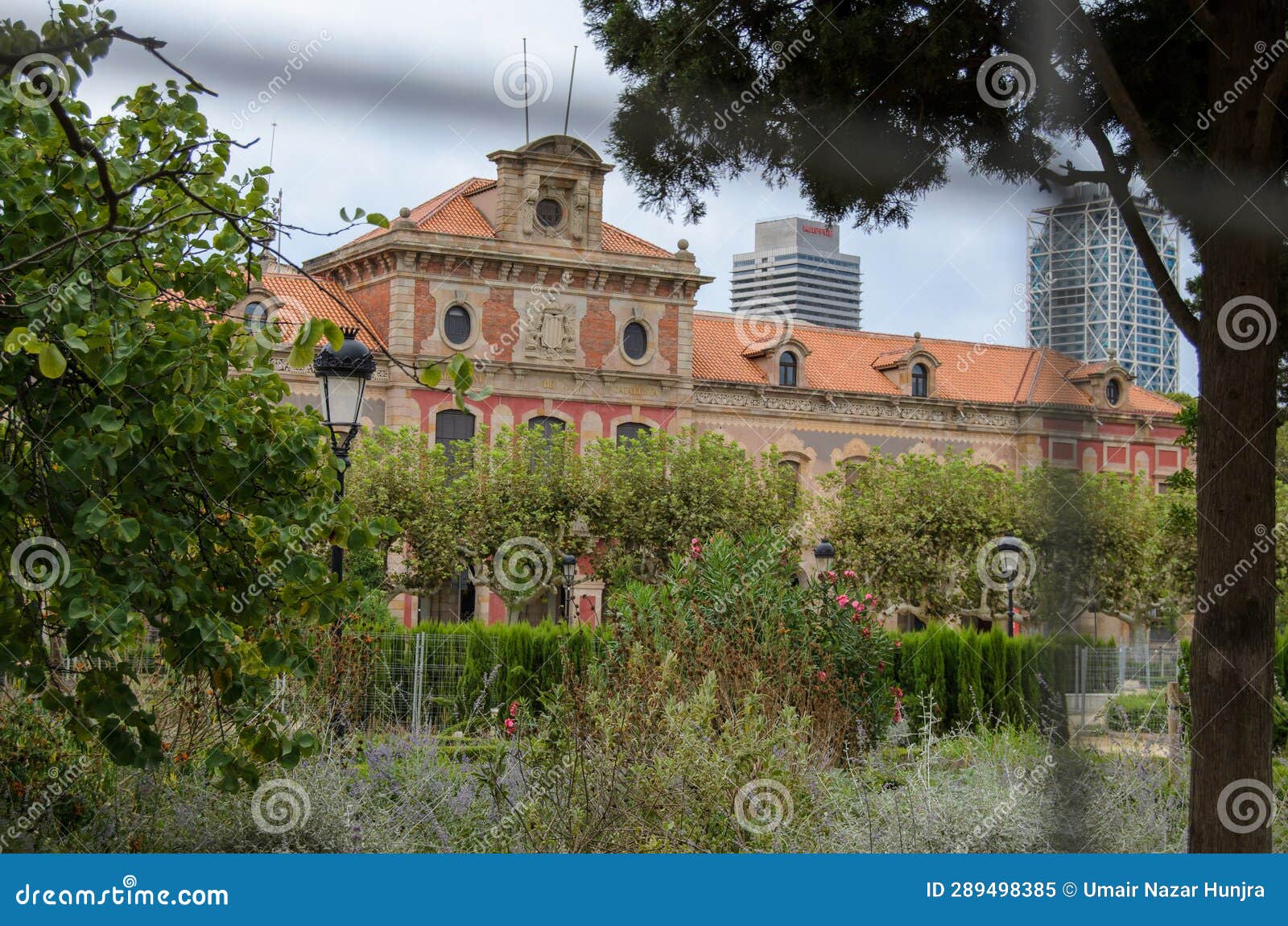 beautiful view of the historic building of the parlement of the cataluÃ±a barcelona