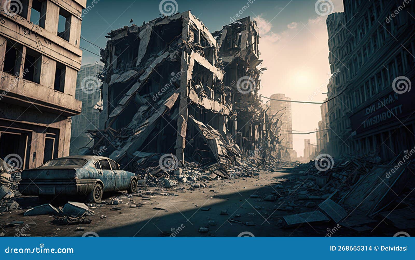 Catastrophic Destruction. a Heartbreaking View of a Once Thriving City ...
