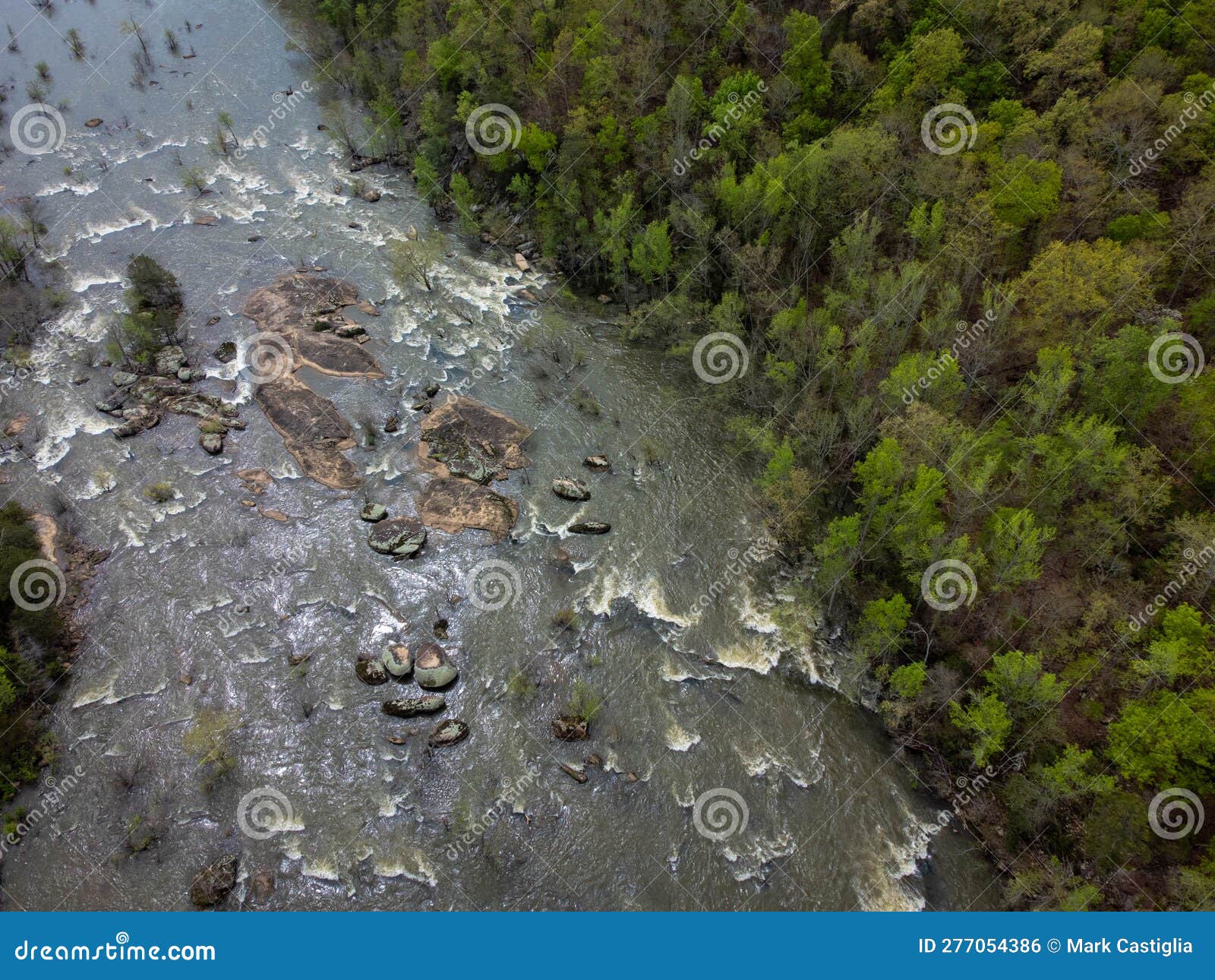 Catawba River Rocks and Rapids in South Carolina Stock Photo Image of
