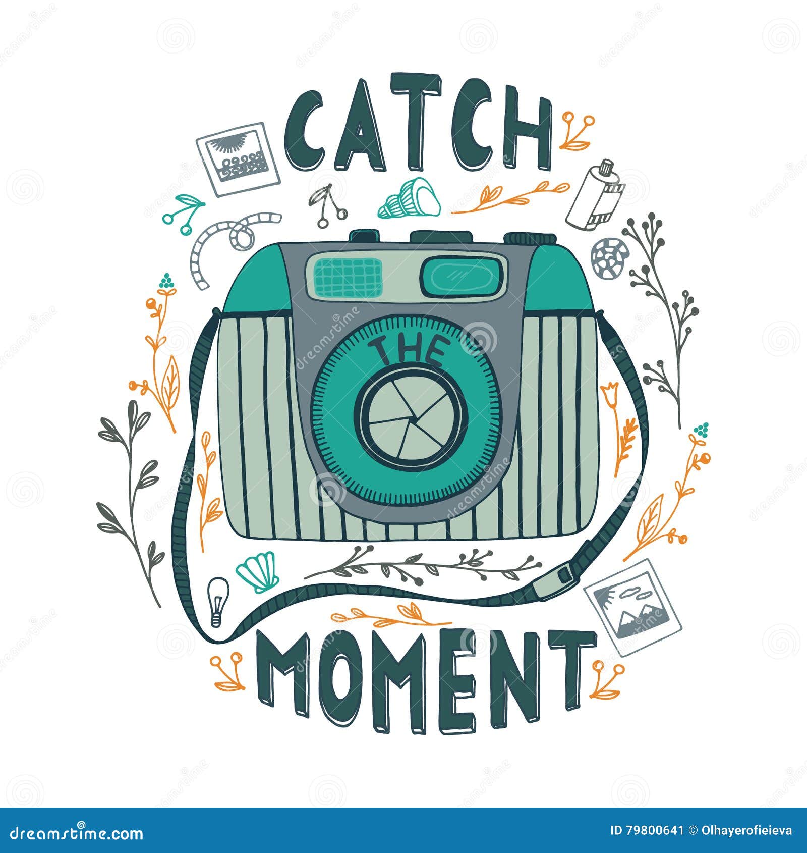 Catch The Moment Motivational Quote Stock Vector Illustration Of Badge Motivation