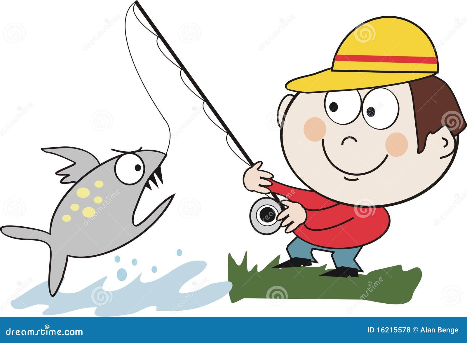 Image result for catching fish cartoon