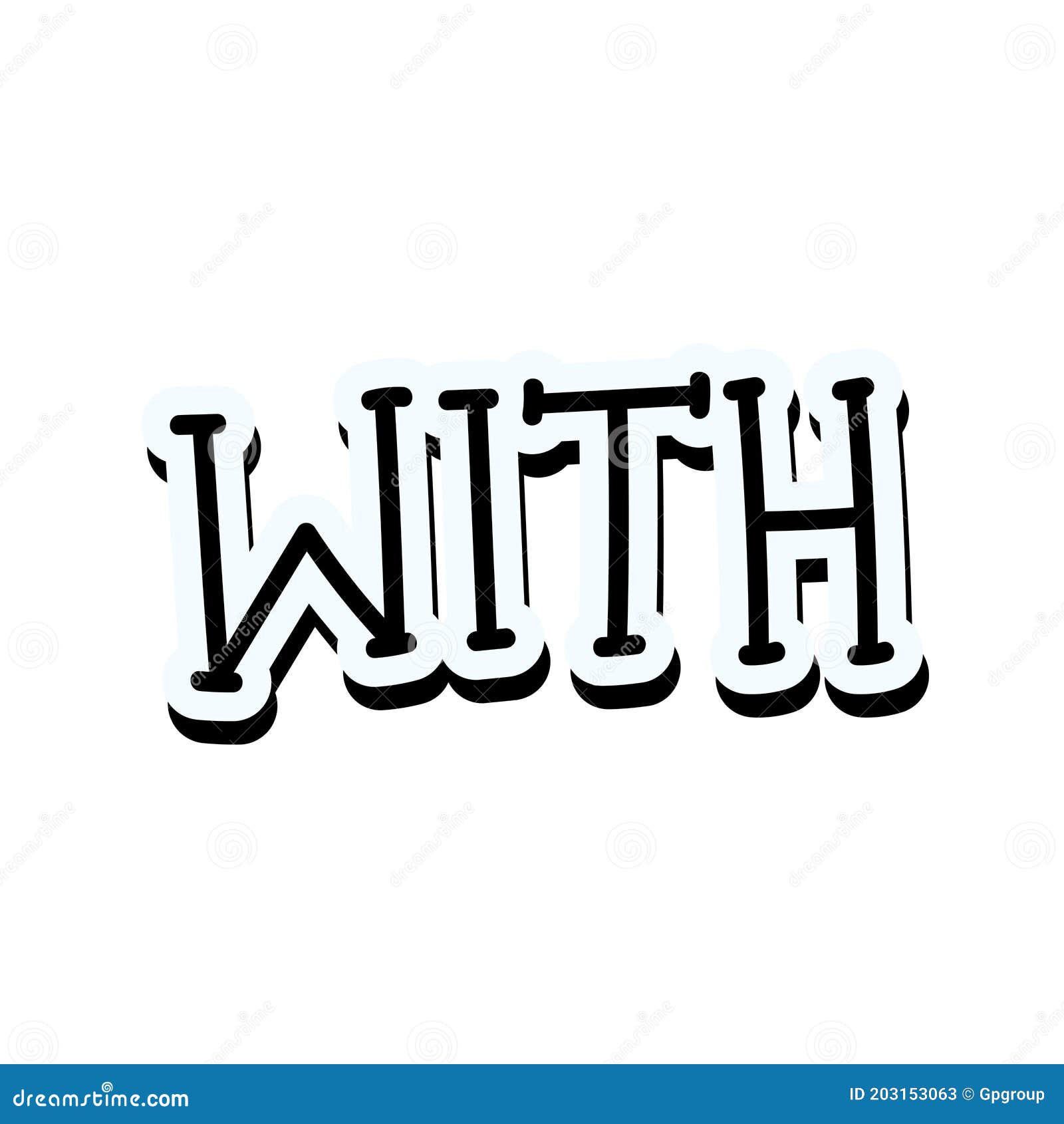 With Catchword in White Background Stock Vector Illustration of