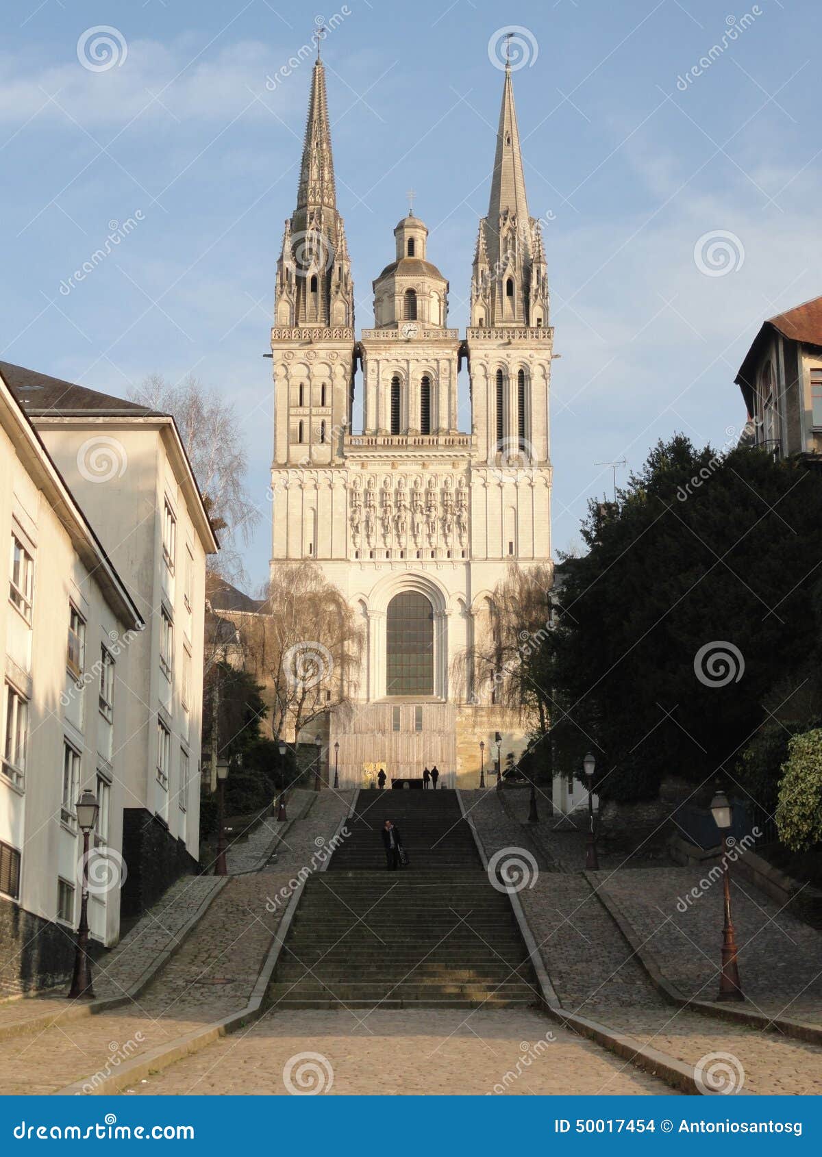 A catedral de irrita, França. A vista geral da catedral de irrita em França