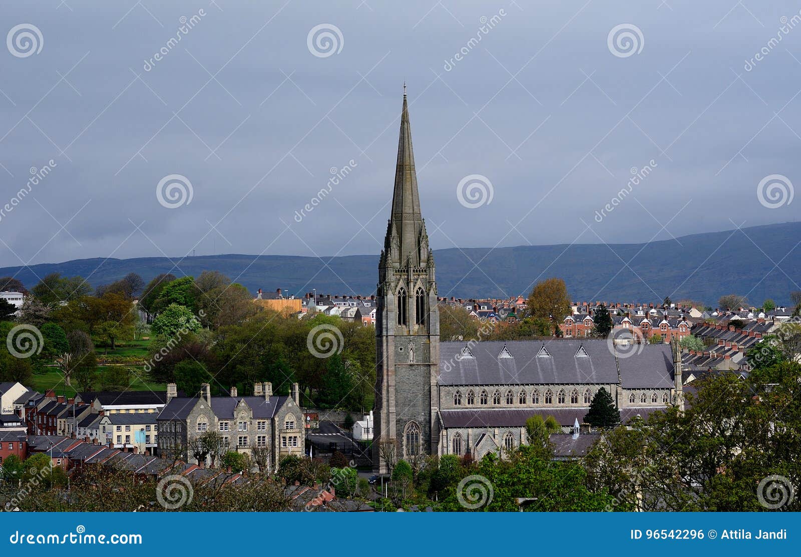 Catedral Do ` S Do St Eugene, Derry, Irlanda Do Norte Foto de Stock Imagem de irlanda