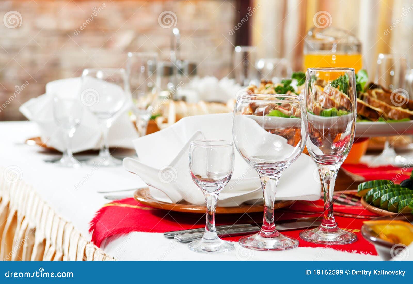 Catering Food Table Set Decoration Stock Image Image of drink, food