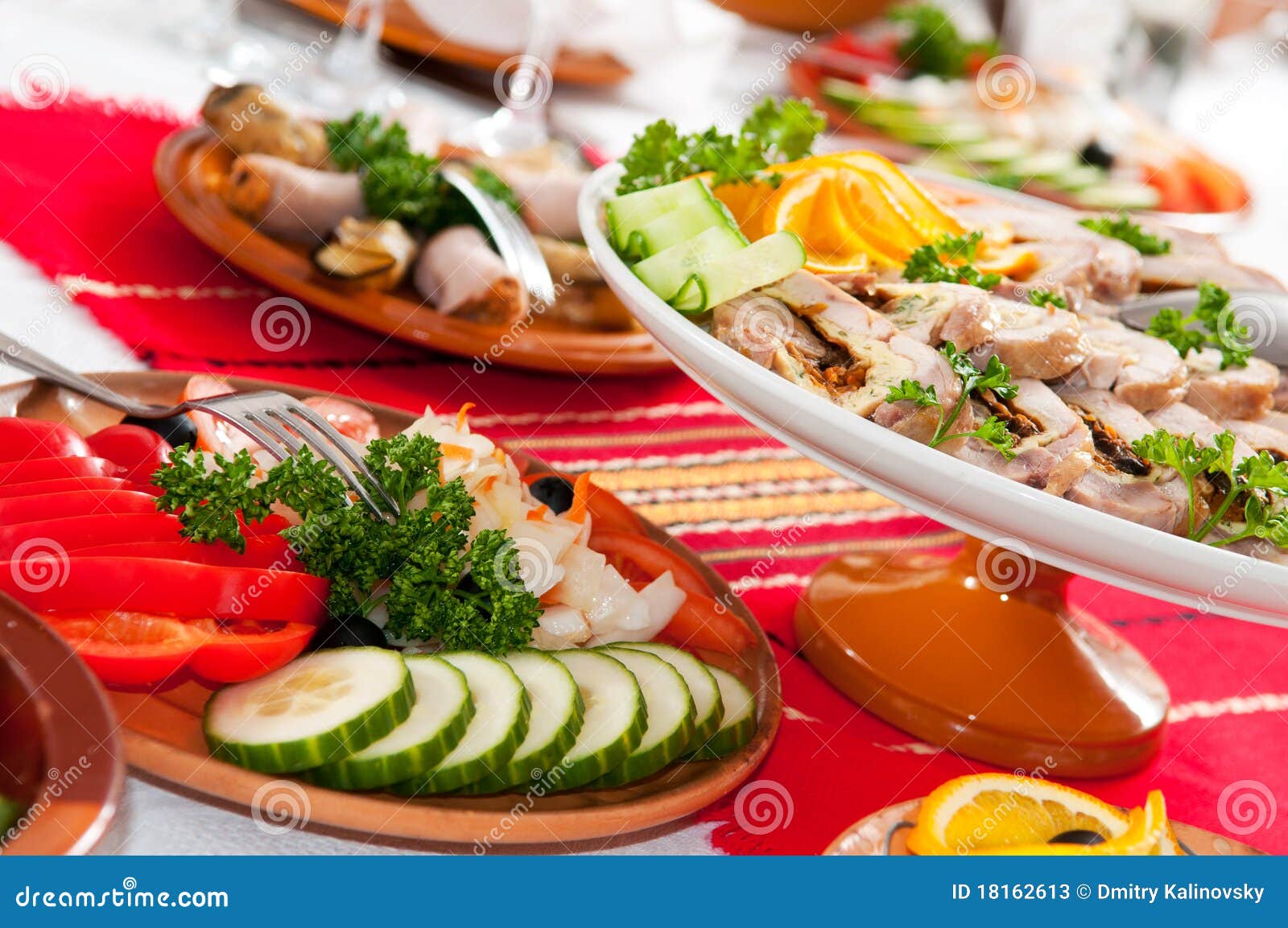 Catering Food Table Set Decoration Stock Image Image of food, fancy