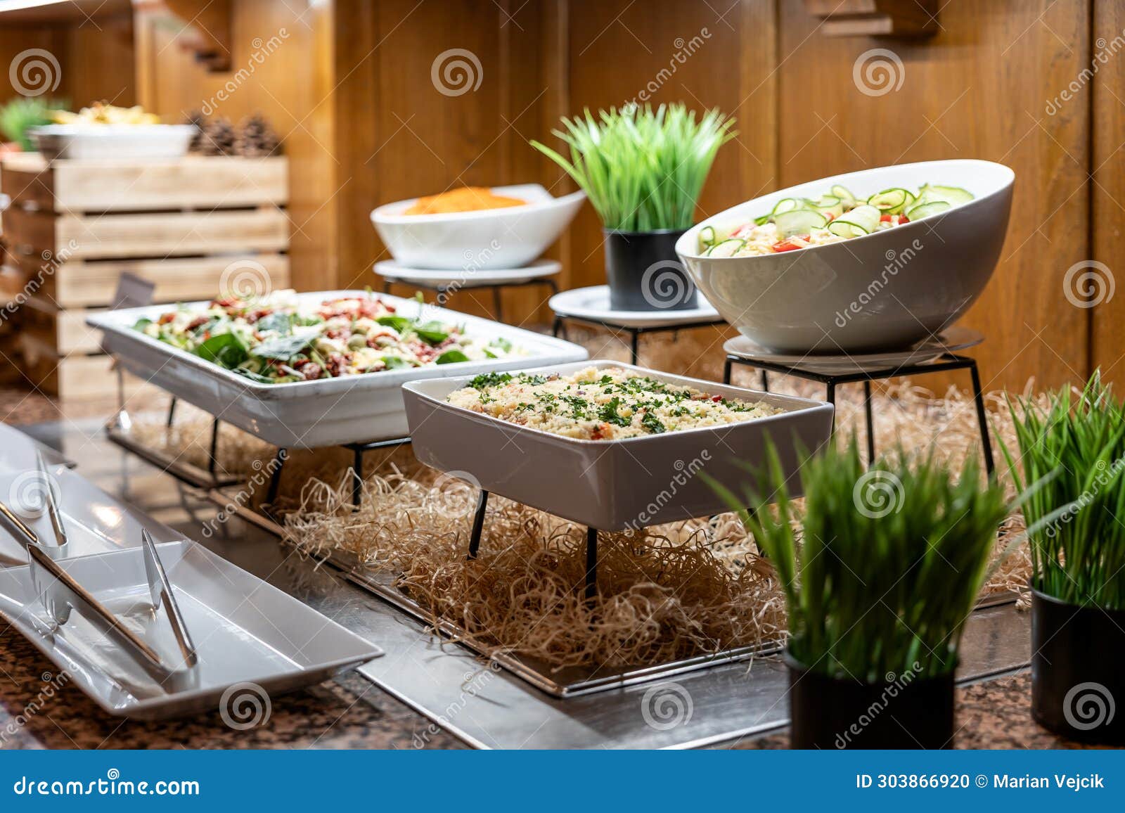 Catering Meals Prepared for Guests at a Wedding or Hotel Dinner