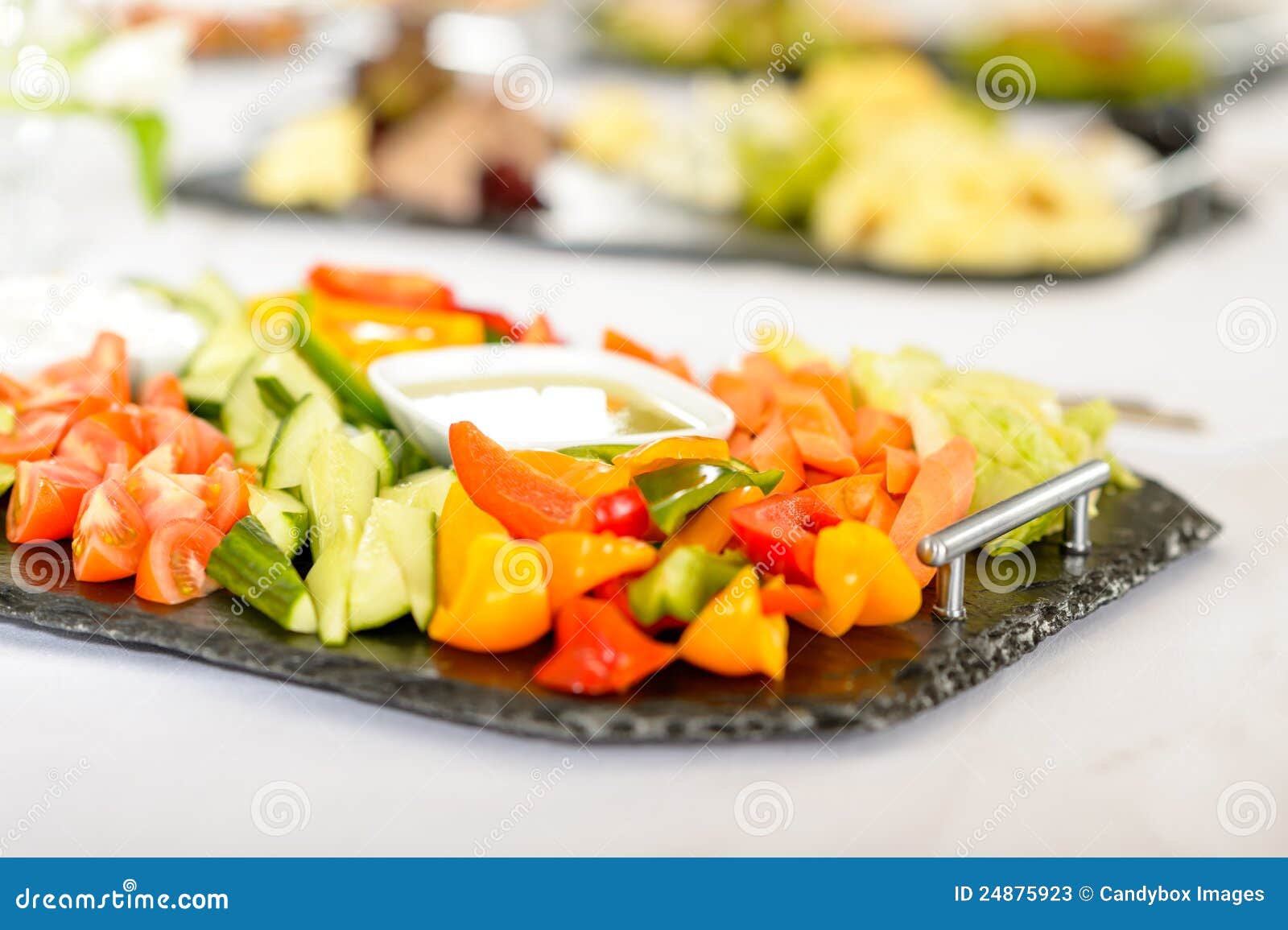 Catering Table Buffet Vegetable Salad Plate Stock Image Image of