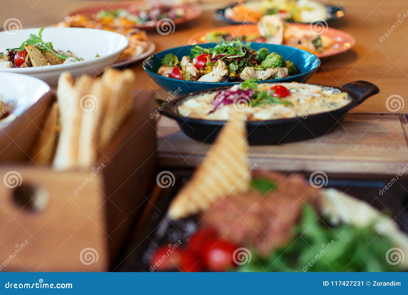 Catering Table Full of Food Stock Image - Image of delicatessen, buffet
