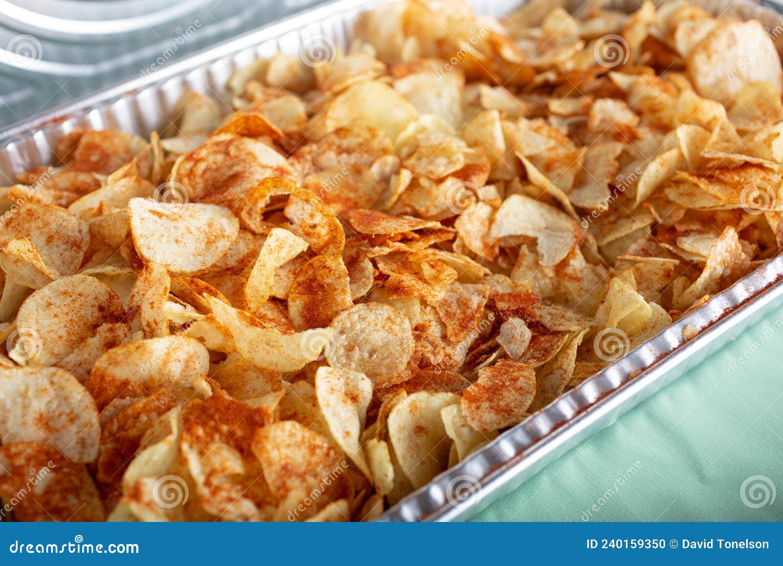 Catering Tray of Potato Chips Stock Photo Image of shelf, ingredient