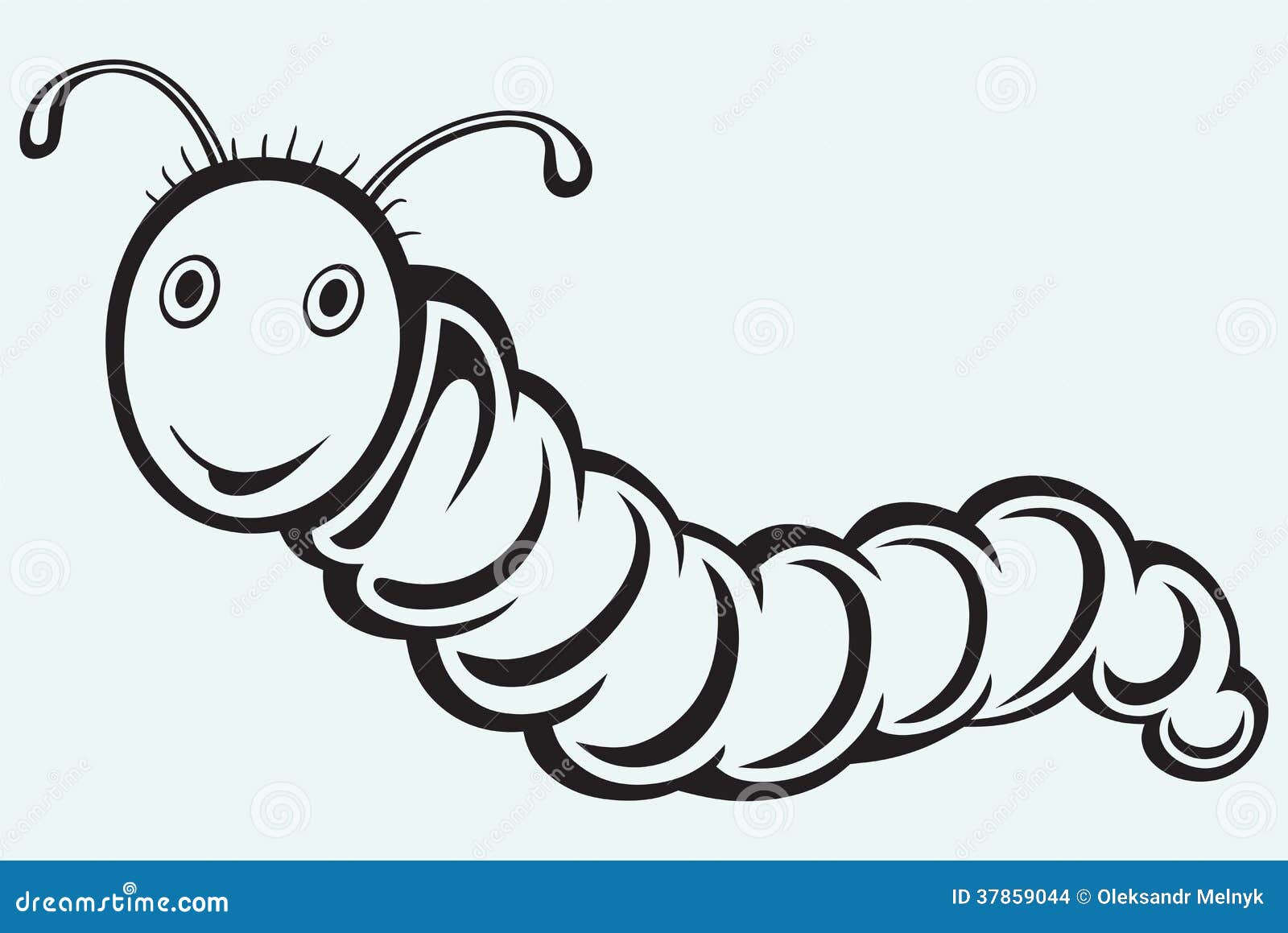 Caterpillar Clipart Black And White