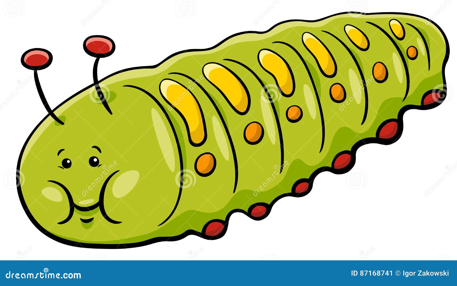 Caterpillar Cartoon Character Stock Vector - Illustration of animal, tiny:  87168741