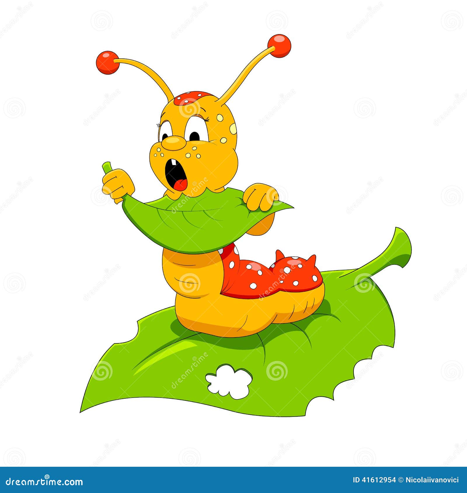 Hungry Caterpillar Vector Illustration | CartoonDealer.com #20375090