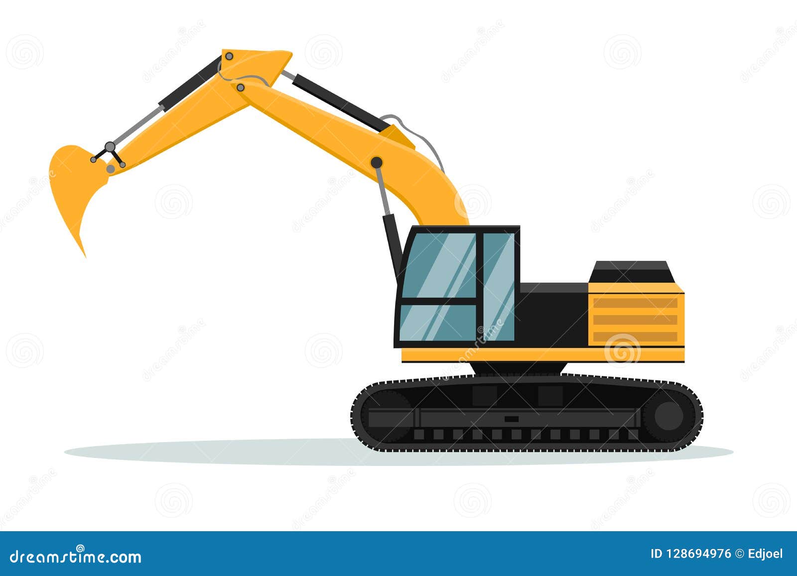 Download Caterpillar Excavator Vector Design. Heavy Machinery. Stock Vector - Illustration of dozer ...