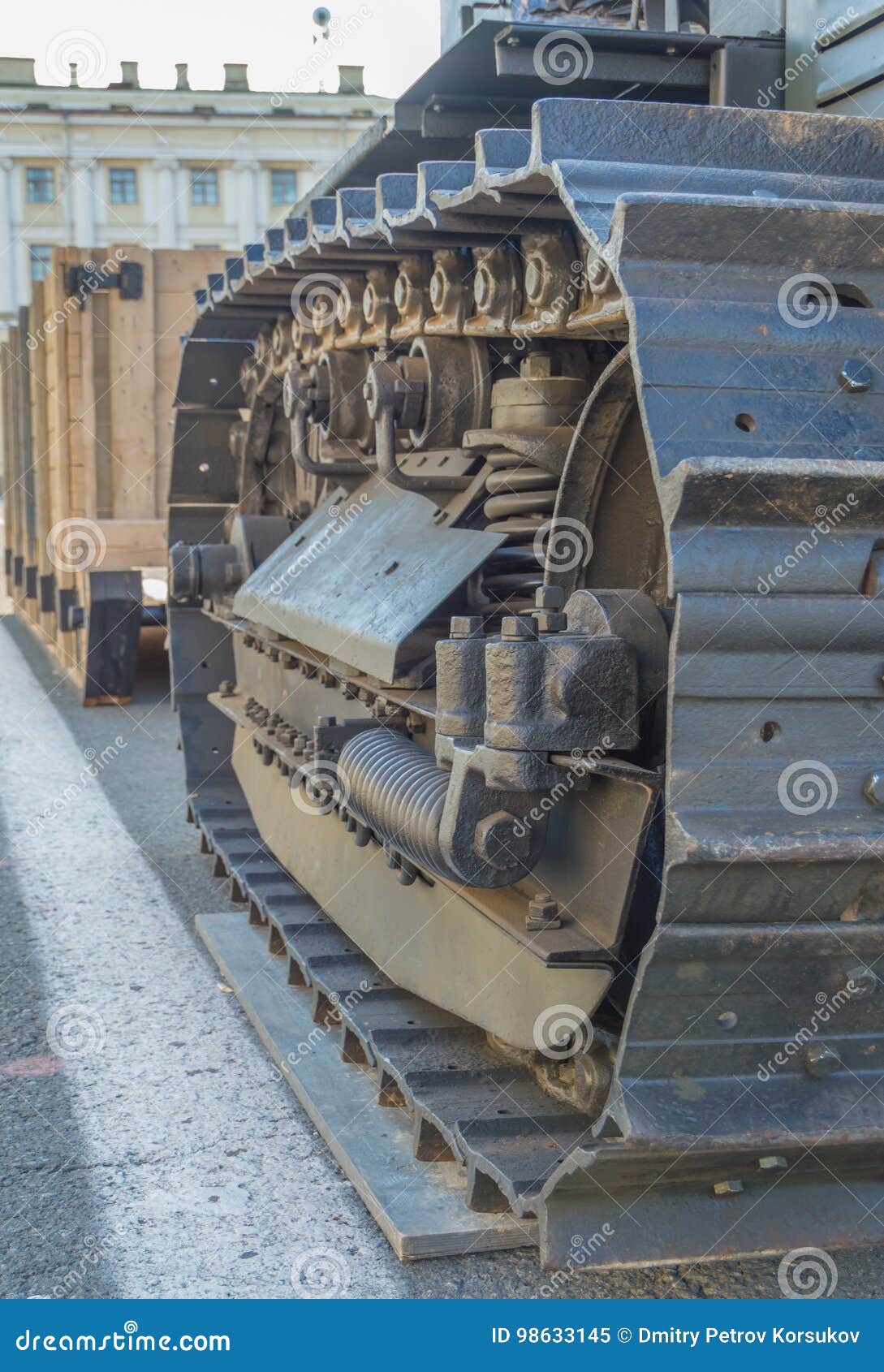 Caterpillar Tractor Mechanism, Close Up. Stock Image Image of parts