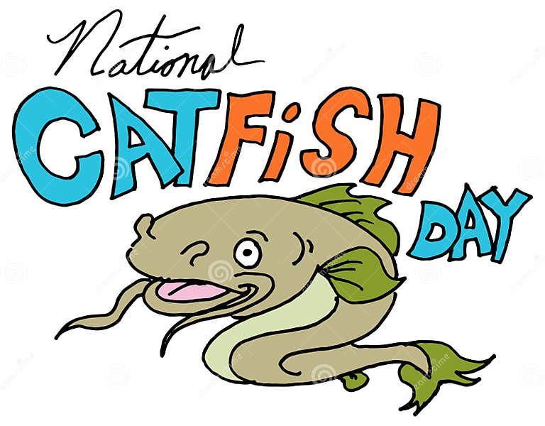 Catfish Day stock vector. Illustration of message, clip 71013205