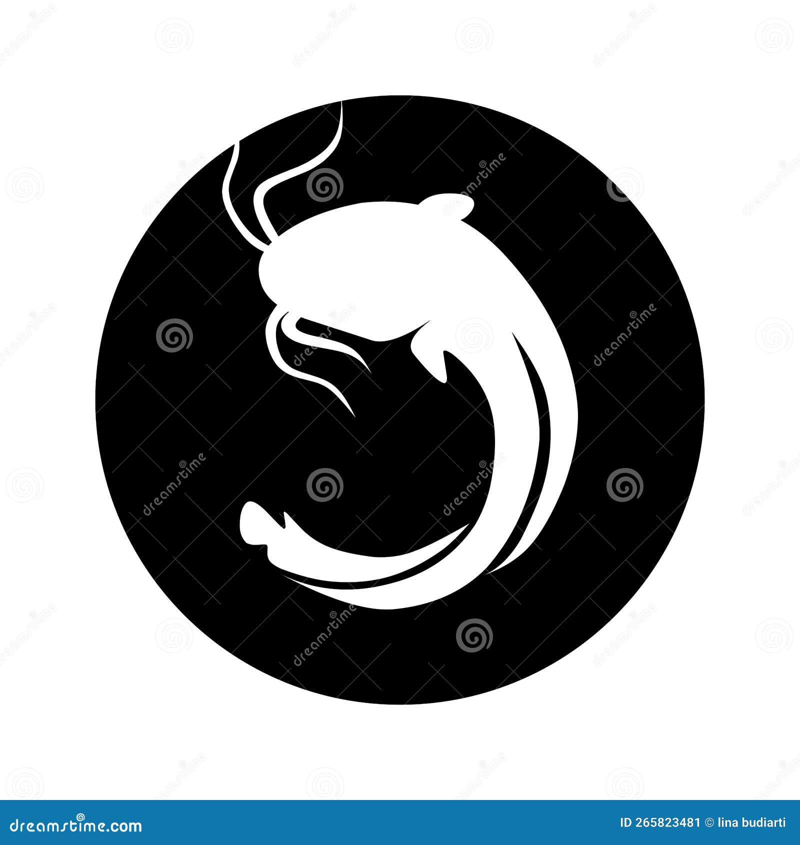 Catfish icon stock vector. Illustration of river, food 265823481