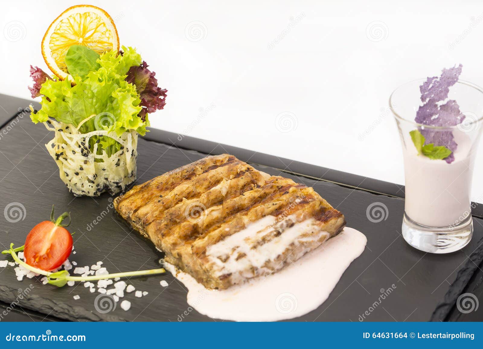 Catfish steak stock photo. Image of healthy, grill, dish 64631664