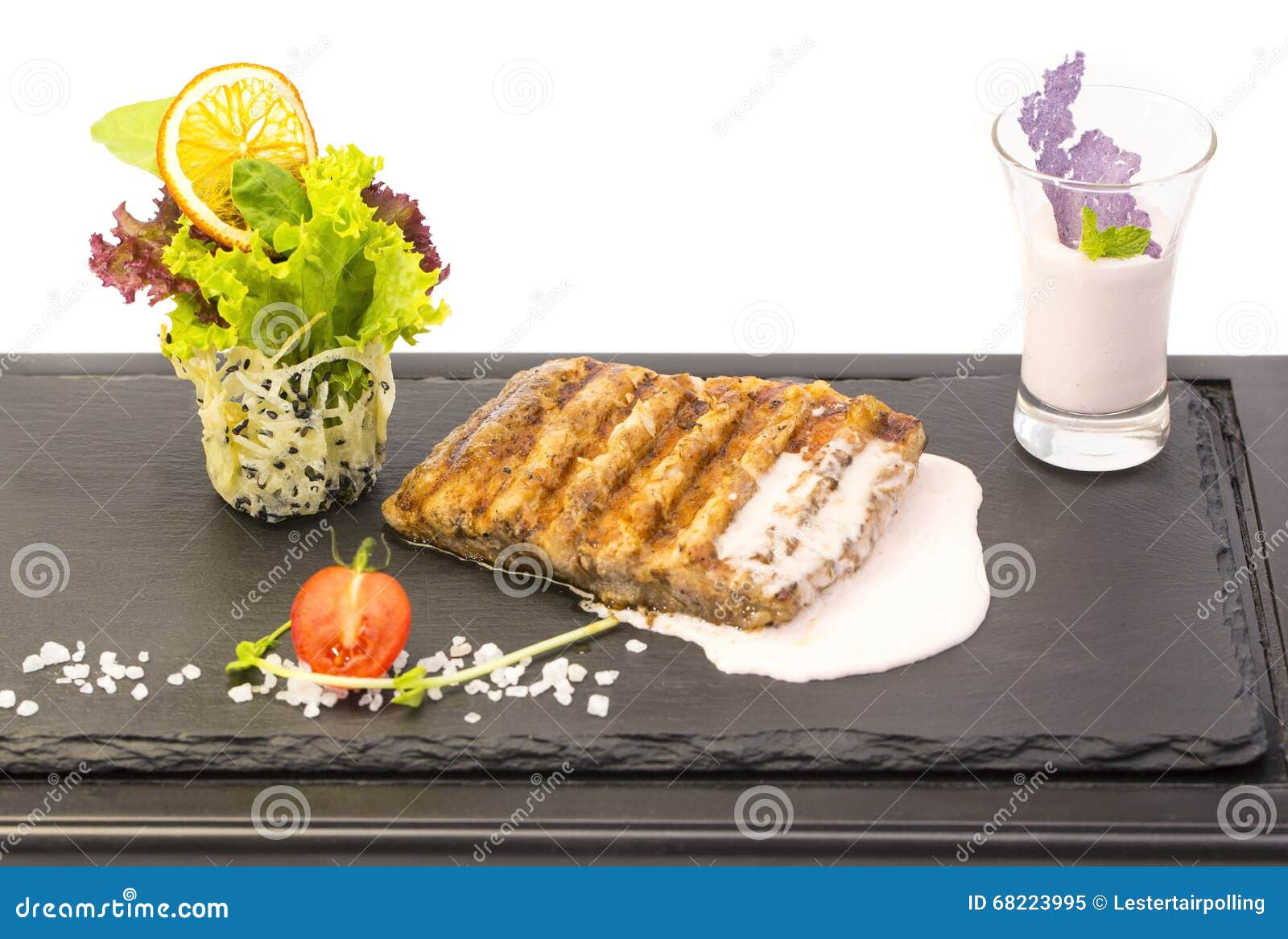 Catfish steak stock image. Image of meal, dish, diner 68223995