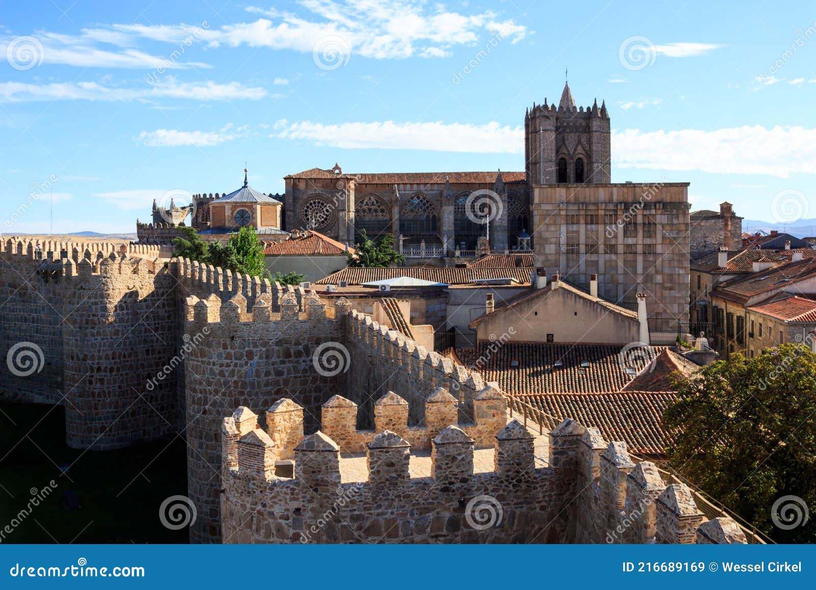 cathedral of avila and the ancient citywalls, spain