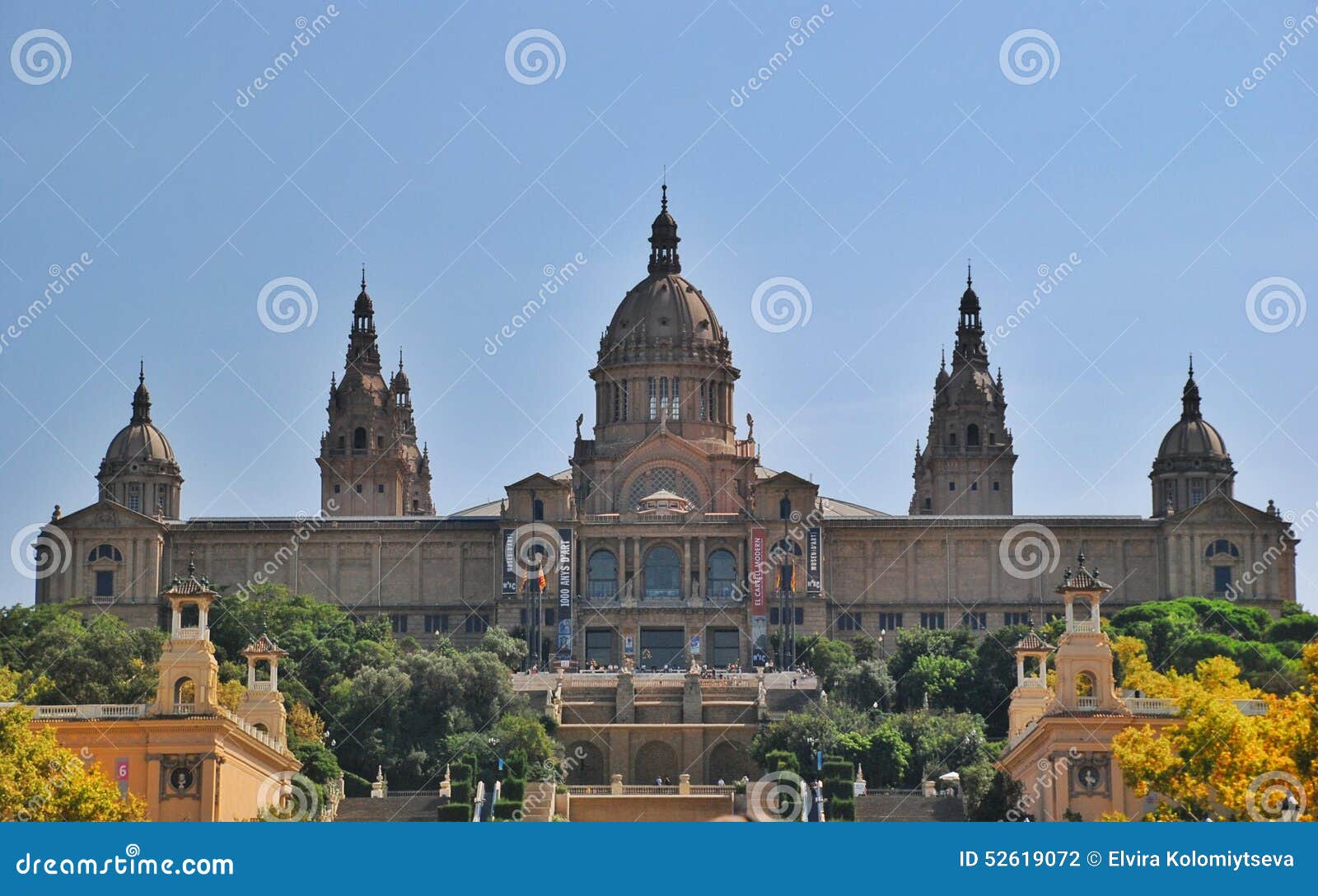 mnac museum in barcelona, spain